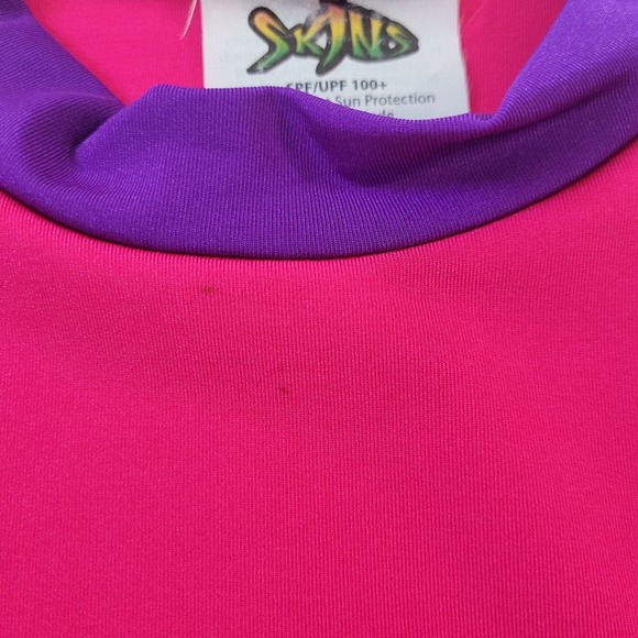 NWT Radicool Skinz Girl's Pink and Purple Rashguard Top SPF 100+ Size 14 - Picture 4 of 4